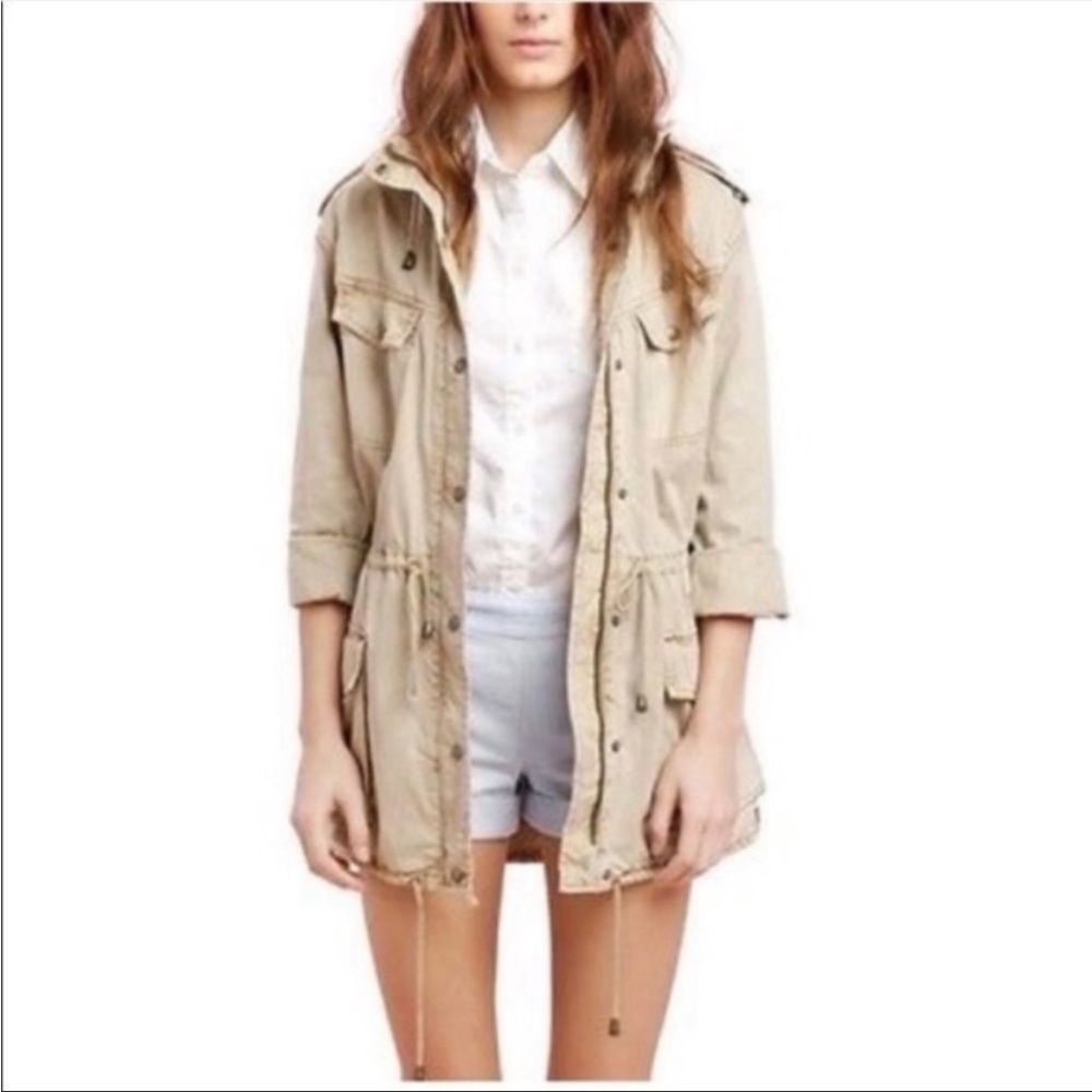 Aritzia Talula Trooper Jacket Utility Khaki Beige Jacket